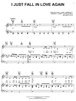 page one of I Just Fall In Love Again (Piano, Vocal & Guitar Chords (Right-Hand Melody))