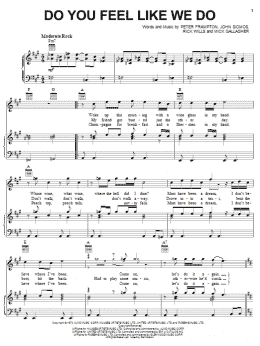 page one of Do You Feel Like We Do (Piano, Vocal & Guitar Chords (Right-Hand Melody))