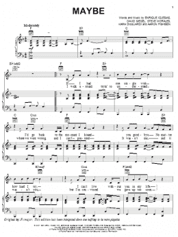 page one of Maybe (Piano, Vocal & Guitar Chords (Right-Hand Melody))