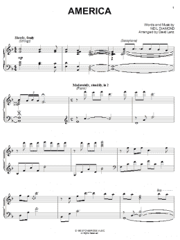 page one of America (Piano Solo)