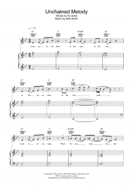 page one of Unchained Melody (Piano, Vocal & Guitar Chords)