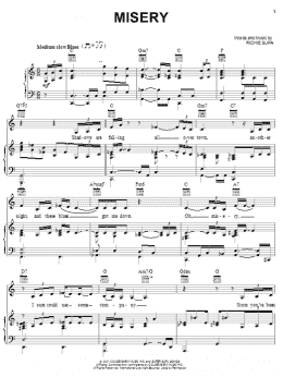 page one of Misery (Piano, Vocal & Guitar Chords (Right-Hand Melody))