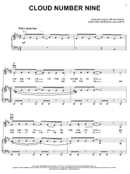 page one of Cloud Number Nine (Piano, Vocal & Guitar Chords (Right-Hand Melody))