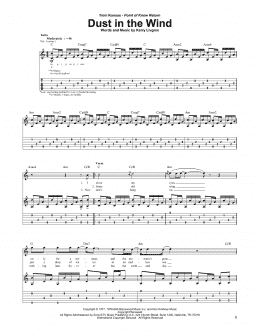 page one of Dust In The Wind (Guitar Tab)