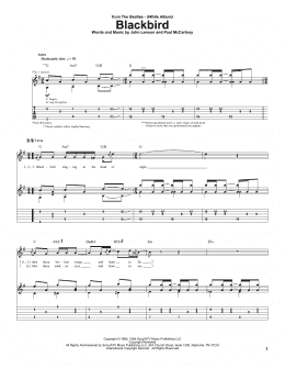 page one of Blackbird (Guitar Tab)