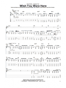 page one of Wish You Were Here (Guitar Tab)