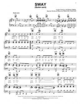 page one of Sway (Quien Sera) (Piano, Vocal & Guitar Chords (Right-Hand Melody))