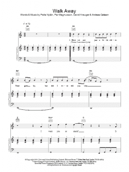 page one of Walk Away (Piano, Vocal & Guitar Chords)