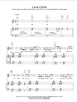 page one of Love Crime (Piano, Vocal & Guitar Chords)