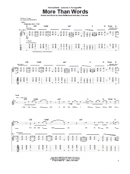 page one of More Than Words (Guitar Tab)