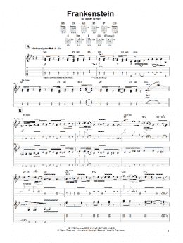 page one of Frankenstein (Guitar Tab)