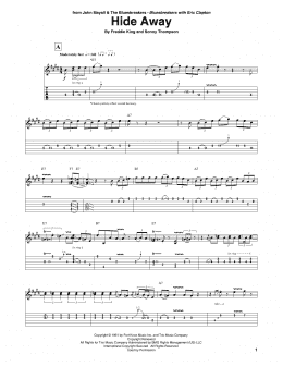 page one of Hide Away (Guitar Tab)