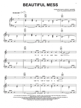 page one of Beautiful Mess (Piano, Vocal & Guitar Chords (Right-Hand Melody))