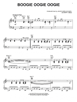 page one of Boogie Oogie Oogie (Piano, Vocal & Guitar Chords (Right-Hand Melody))