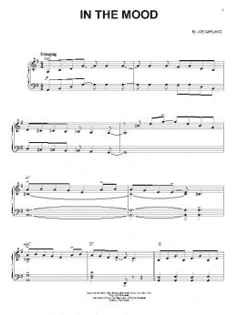 page one of In The Mood (Piano Solo)