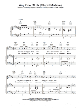 page one of Anyone Of Us (Stupid Mistake) (Piano, Vocal & Guitar Chords)