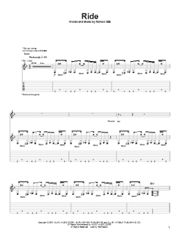 page one of Ride (Guitar Tab)