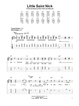 page one of Little Saint Nick (Easy Guitar)