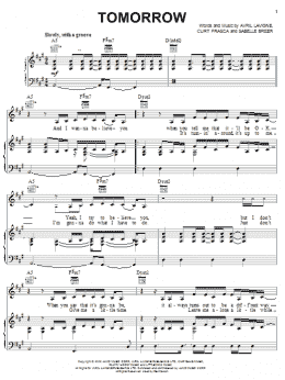 page one of Tomorrow (Piano, Vocal & Guitar Chords (Right-Hand Melody))