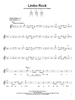 page one of Limbo Rock (Easy Guitar)