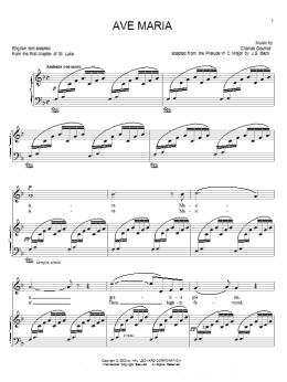 page one of Ave Maria (Piano, Vocal & Guitar Chords (Right-Hand Melody))