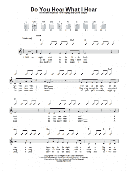 page one of Do You Hear What I Hear (Easy Guitar)