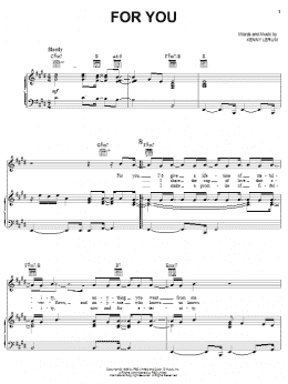 page one of For You (Piano, Vocal & Guitar Chords (Right-Hand Melody))