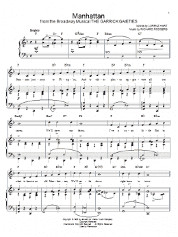 page one of Manhattan (Piano & Vocal)