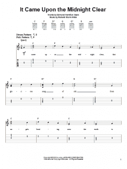 page one of It Came Upon The Midnight Clear (Easy Guitar)