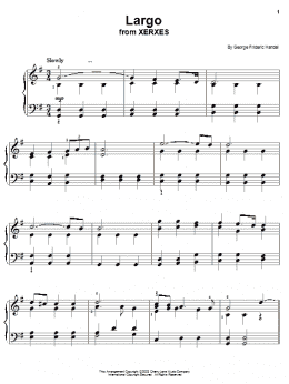 page one of Largo (Easy Piano)