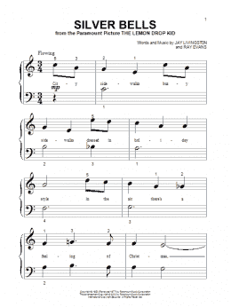 page one of Silver Bells (Beginning Piano Solo)