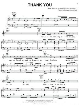 page one of Thank You (Piano, Vocal & Guitar Chords (Right-Hand Melody))