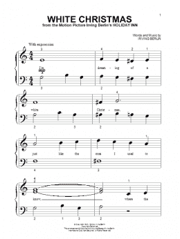 page one of White Christmas (Beginning Piano Solo)