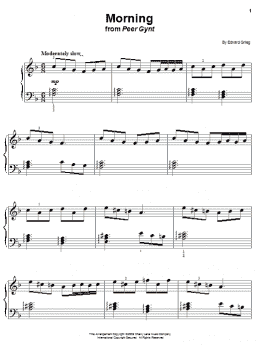 page one of Morning (Easy Piano)