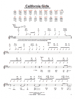 page one of California Girls (Easy Guitar)