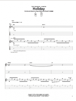 page one of Holiday (Guitar Tab)