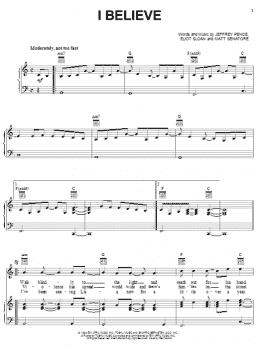 page one of I Believe (Piano, Vocal & Guitar Chords (Right-Hand Melody))