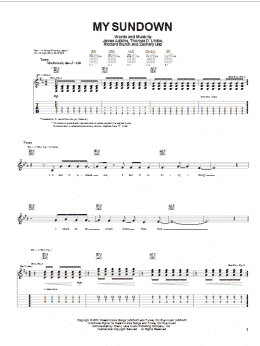 page one of My Sundown (Guitar Tab)