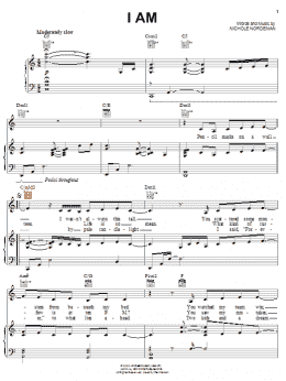 page one of I Am (Piano, Vocal & Guitar Chords (Right-Hand Melody))