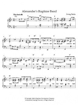 page one of Alexander's Ragtime Band (Piano Solo)