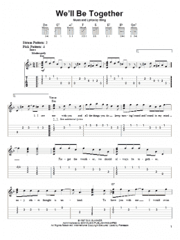 page one of We'll Be Together (Easy Guitar Tab)