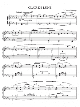 page one of Clair de Lune (Piano Solo)