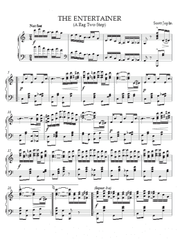 page one of The Entertainer (Piano Solo)