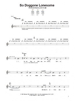 page one of So Doggone Lonesome (Easy Guitar)