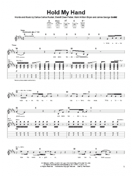 page one of Hold My Hand (Guitar Tab)