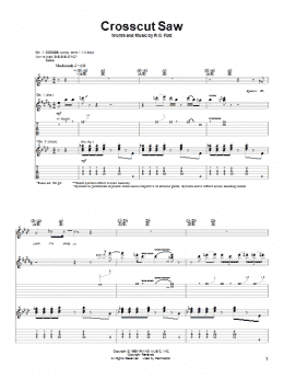 page one of Crosscut Saw (Guitar Tab)