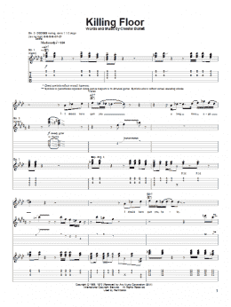 page one of Killing Floor (Guitar Tab)