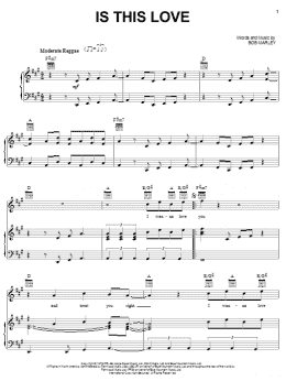 page one of Is This Love (Piano, Vocal & Guitar Chords (Right-Hand Melody))