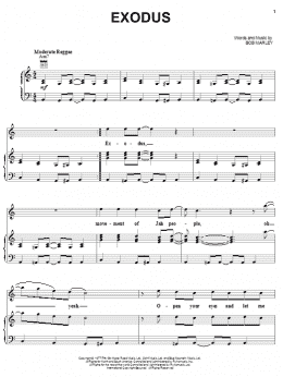 page one of Exodus (Piano, Vocal & Guitar Chords (Right-Hand Melody))