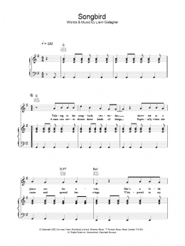 page one of Songbird (Piano, Vocal & Guitar Chords)